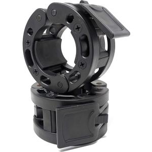 Clout Fitness Olympic Barbell Clamps Collars Quick Release Pair of Locking Weight Clips Fit 2 Inch Barbell for Weightlifting (Black Matte)