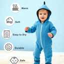 babygoal Baby Christmas Bunting Bodysuit Outfit, Hooded Animal Onesie Costume, Newborn Toddler Romper Jumpsuit (0-3 Months, Dinosaur)