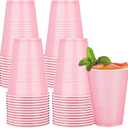 Kochorie 50 Pack 16 Ounce Disposable Plastic Cups Light Pink Plastic Party Cups Heavy Duty Drinking Cup Bulk for Baby Shower Birthday Wedding Party Festival Supplies