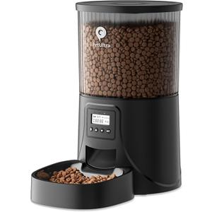 PETULTRA Automatic Cat Feeder: 4L Timed Cats Food Dispenser Programmable 16 Meal for Cat and Small Medium Dog Auto Pet Feeder Easy to Set Up Dual Power Supply with Desiccant Bag| Detachable Washable