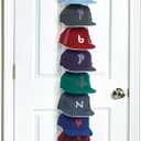Perfect Curve Cap Rack System 36  Baseball Cap Organizer (12 clips hold up to 36 caps,Black)