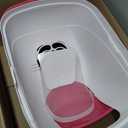 Petmate Basic Hooded Cat Litter Pan, Large, Pink and White, Made in USA