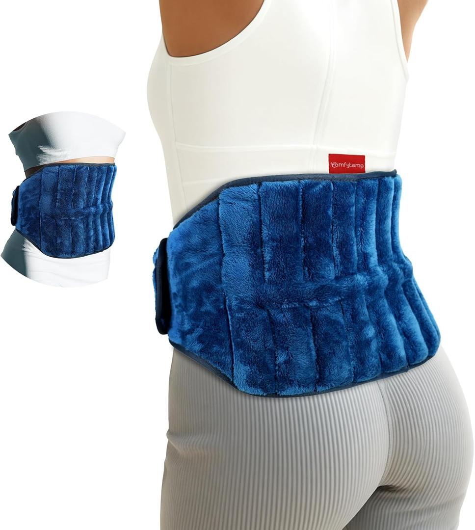Comfytemp Microwave Heating Pad for Back Pain Relief, FSA Eligible HSA, 2.5LB Wearables Microwavable Heating Pads, Moist Heat Therapy for Sciatica, Waist Coccyx, Warm Compress Recovery Get Well Gift