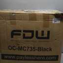 FDW Office Chair Ergonomic Desk Chair Mid-Back Mesh Computer Chair Lumbar Support Comfortable Executive Adjustable Rolling Swivel Task Chair with Armrests, Black