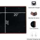 20x20 Solid Walnut Wood Picture Frame with 16x16 Mat Opening