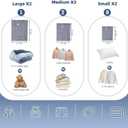 Vacuum Seal Bags for Clothing Travel w/Wireless Pump, Space Saver Vacuum Storage Organizer Bag for Luggage, Seal Compression Packing Bags for Clothes & Blankets 6 Pack (Compression bag)