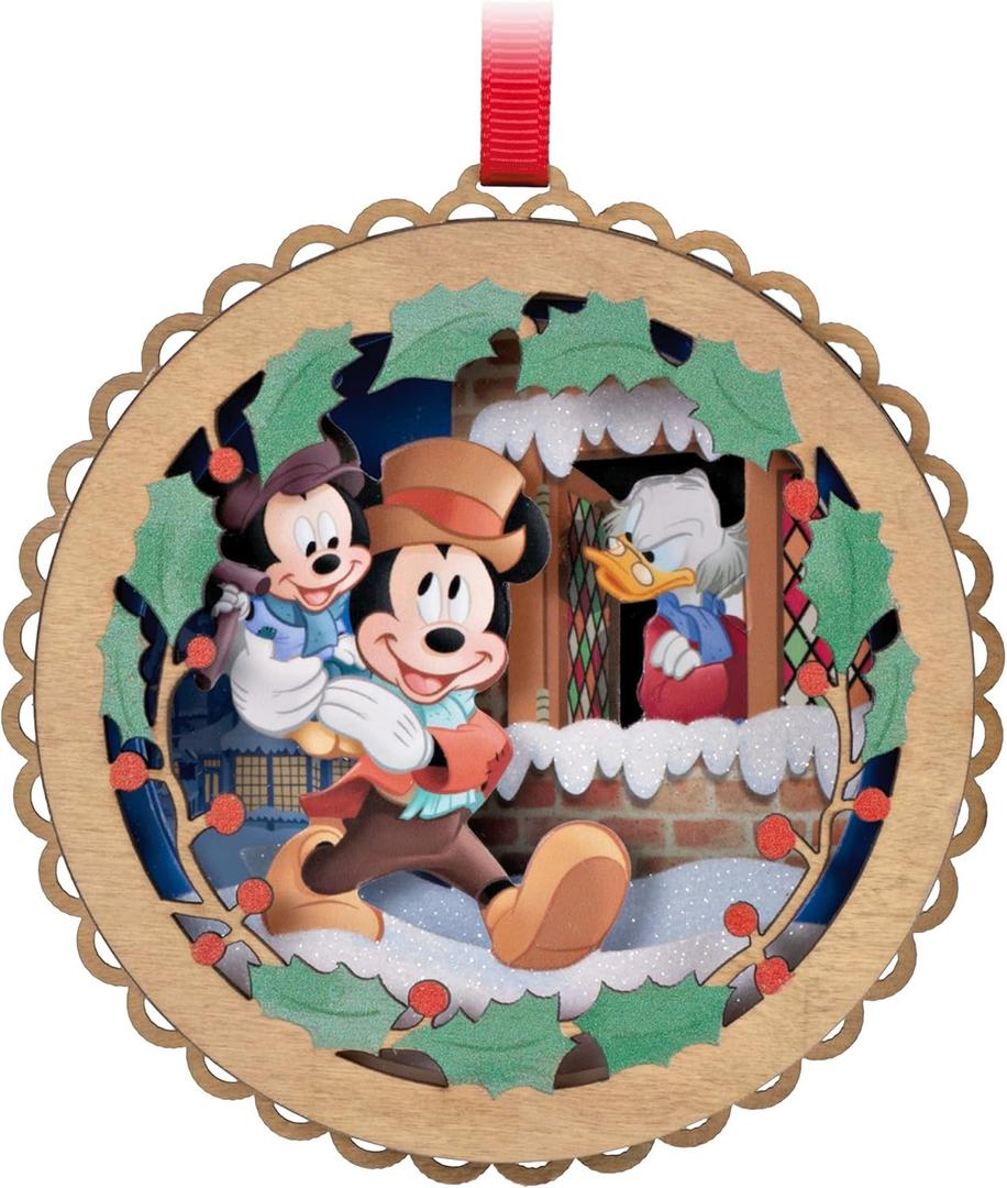 Hallmark Keepsake Christmas Ornament 2023, Disney Mickey's Christmas Carol 40th Anniversary Papercraft, Gifts for Disney Fans