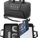 Carrying Case Compatible with PS5/Slim/Pro Disc & Digital, PS5 Travel Case for Play 5 Controllers, PS Portal, Game Discs, PS 5 Protective Travel Bag Play 5 Carry with Zipper Pocket, Black