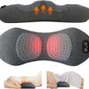 3 in 1 Smooth Spine Triple Fusion Back Massager with Heat, Vibration & Adjustable Traction Lumbar Massager for Sciatica Lower Back Pain Relief and Spine Support Use on Bed or Chair(Black)