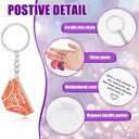 CPEGHDVM 54Pcs Positive Pants Keychain Funny Employee Christmas Gift with Positive Cards Organza Bags Thank You Gift for Staff Employee