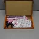 NBTEPEM 27-Piece Bling Car Accessories Set - Universal Fit Steering Wheel Covers, License Plate Frames, Phone Holder, Car Fast Charger, Coasters (Pink)