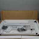 KLSMYHOKI Standing Desk Adjustable Height, Mobile Stand Up Desk with Wheels Small Computer Desk Rolling Desk, Portable Laptop Desk White Standing Table Home Office Desks 16"x31.5" Height 27"-43.5"