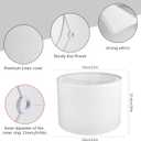 Drum Lamp shades Set of 2, White Line Lamp Shades for Table Lamps Floor Lamp, 13" Top X 13" Bottom X 10" High Large Fabric Lamp Shades, Easy Assembly Replacement Lampshades