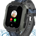 cjc 4G Smart Watch for Kids, Kids Watch for Ages 4-12 - Includes 2 Way Call, SOS Alerts, Parental Controls, Games, Camera, Alarm, Music Children's Smart Watch Gift (Includes SIM Card)