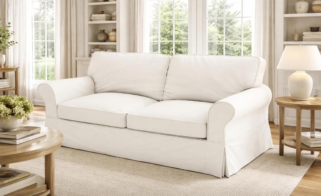 Cotton PB Comfort Slipcover Fits Pottery Barn Grand Comfort Sofa Cover 94"W