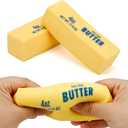 2 Pcs Butter Squishy, Slow Rising Squishies Squeeze Fidget Toys for Adults Kids Sensory Stress Balls for Stress Relief Big Butter Stick Stocking Stuffers Party Favors Gifts