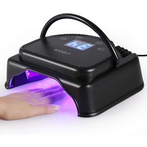 Anself 64W Pro LED Gel Nail Dryer Curing Lamp Nail Polish Machine 110-240V With Lifting Handle Touch Sensor LCD Screen