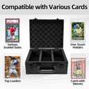 120+ 3 Row Graded Card Storage Box - Holds PSA BGS FGS & SGC Slabs & Top Loaders | for Baseball, MTG, Sports Cards (Matte Black)