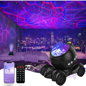 ENOKIK Star Projector, Galaxy Projector Built-in Bluetooth Speaker and 8 White Noise, Night Light for Kids Adults, Aurora Nebula Lamp for Home Decor/Relaxation/Party/Music/Gift (Black)
