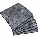 Decking Natural Pebble Interlocking Floor Patio Tiles, Indoor & Outdoor Interlocking Tiles 12"x12" 6pcs - A Great Upgrade Option for Garden Patio Path (Black)
