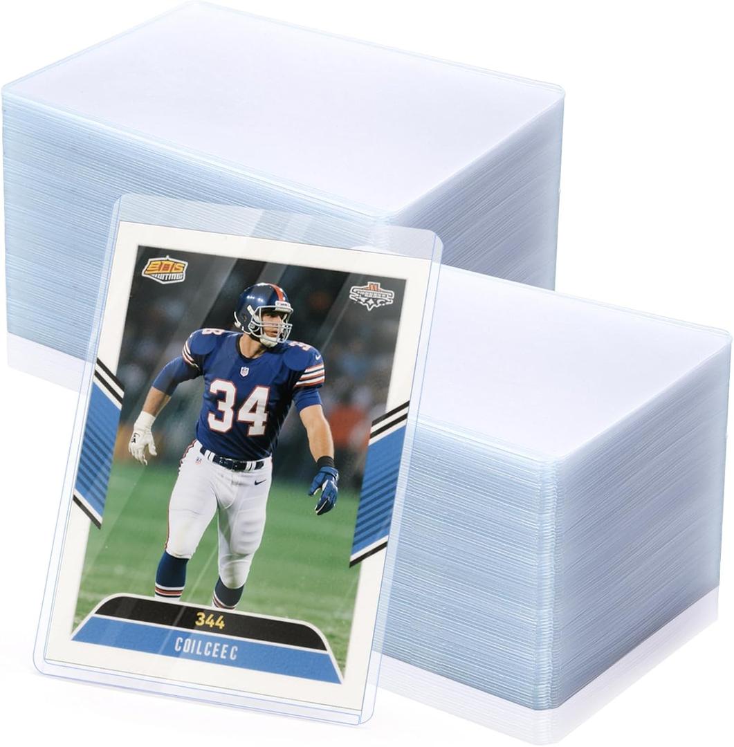 40 Pack 5" x 7" Hard Plastic Card Sleeves, Top Loading Card Holder, Clear Double Side Photo Protector, Passport Binder Sleeve for Sport Baseball Football Game Trading Card, Postcard, Checking