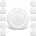 JULLISON 10 Packs 4 Inch LED Low Profile Recessed & Surface Mount Disk Light, Round, 10W, 600 Lumens, 4000K Cool White, CRI80, DOB Design, Dimmable, ETL Listed, White