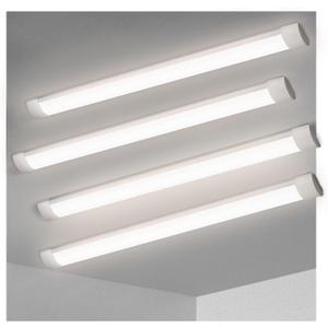 KILIPOL 3FT LED Batten Light, Ceiling Surface Mounted Slim LED Tube Lights, 30W 4000K Neutral White for Office, Shop, Garage, Home, 4 Packs