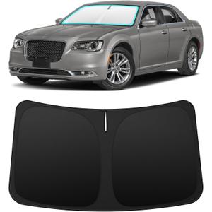 INSAUTO Custom Fit Windshield Sun Shade Accessories for Chrysler 300/300C 2011-2023, Foldable Front Window Sunshade, UV & Heat Reflector, Keeps Interior Cool, Includes Storage Bag