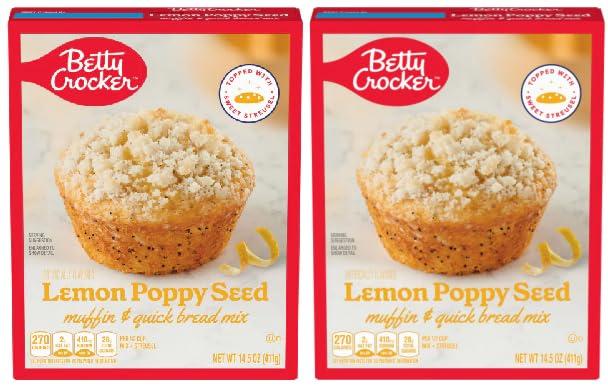 Lemon Poppy Seed Muffin & Quick Bread Mix (Pack Of 2 Boxes)14.5 oz, BB Date 27 SEP 2025