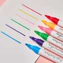 Dual Tip Acrylic Markers : 48-Color Brush & Fine Point Paint Pens - Water Based Markers Set with Portable Case for School Classroom Scrapbook Painting Drawing Coloring