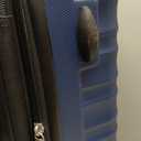 Amazon Basics 21" Hardside Carry-On Luggage, Hardshell Suitcase With Wheels, Expandable For Up to 25% More Space, With Scratch-Resistant Surface, Four Multi-directional Wheels, Navy Blue