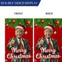 5 x WENWELL Santa Merry Christmas Garden Flag,Donald Burlap Yard Flags,Make Christmas Great Again House Banner for Outdoor,Double-Sided 12 x 18 Inch