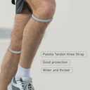 2 x Knee Support Strap for Patella Tendon Pain Relief - Soft Sports Knee Strap with Adjustable Design for Basketball, Running & Fitness (Grey)