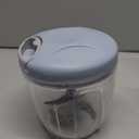 Garlic Mincer Hand Cutter - Hand Pull String Food Processor Vegetable Chopper - for Onion, Ginger, Fruits, Nuts, Herbs, Dishwasher Safe (Grey,900ml)