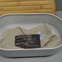 LARS NYSM Bread Box I Metal Box For Long Lasting Freshness I Bread Bin With Bamboo Lid Usable As Cutting Board I 13.8x7.7x5.3 In (Pure White )