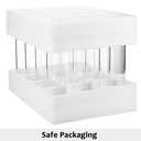 24 Pack Glass Cylinder Vases Clear Flower Vase Floating Candle Holders Centerpiece for Table Home Wedding Decorations Formal Dinners (12 x 4 Inch)