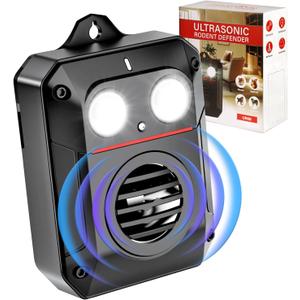 Electronic Mouse Repellent Devices, Mouse Repellent & Pest Repeller Ultrasonic Plug in or Battery, Rodent Repellent Outdoor for Rat Mouse Squirrel for Homes Vehicles Indoors and Outdoors