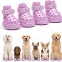 Soft Dog Shoes for Hot Pavement, Breathable Vented Dog Boots, Pink, Size 5