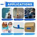 SWRT Blue Painters Tape 1 Inch x 55 Yards, 12 Rolls (660 Yards)  Sharp Clean Paint Lines, No-Residue Painters Tape for Walls, Trim & Baseboards, Easy Removal Masking Tape for Home Projects