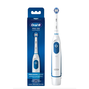 OralB Pro 100 3D White, Battery Toothbrush, White