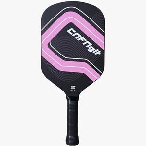 Edgeless Thin Small Grip Women Carbon Fiber Thermoformed Pickleball Paddle with Great Power & Pop, Solid Ball Bounce