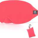 Mavogel Cotton Sleep Mask - Breathable Light Blocking Sleep Eye Mask, Soft Comfortable Night Sleeping Mask for Men Women, Eye Cover for Travel/Shift Work/Nap, Includes Travel Pouch (Vermilion Red)