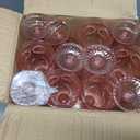 12 Oz Vintage Wine Glasses Goblets Drinking Glasses Sunflower Embossed Glassware Plastic Champagne Flutes Unbreakable Wedding Toasting Glasses Party Wine Cups for Bridal Shower Party (24, Pink)