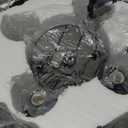 Black Semi Flush Mount Ceiling Light, Modern Foyer Lighting Fixture, 4-Light Metal Ceiling Lamp, Small Farmhouse Chandelier for Hallway Entryway Porch Bedroom Kitchen, E12 Base