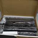 Universal Swivel TV Stand/Base Table Top TV Stand 32 to 65 inch TVs 80 Degree Swivel, 4 Level Height Adjustable, Heavy Duty Tempered Glass Base, Holds up to 88lbs Screens, HT04B-002