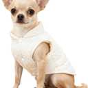 Soft Warm Small Dog Coats Lightweight Pet Dog Winter Jackets for Small Medium Dogs Puppy Cold Weather Coat Pet Clothes, Beige, Medium