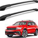 KINGGERI Roof Rack Cross Bars Fit for Volkswagen Tiguan 2018 2019 2020 2021 2022 2023 2024 and Taos 2022 2023 2024, Aluminum Roof Rails Crossbars Rooftop Cargo Luggage Rails Kayak Skiboard Black