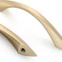 Asidrama 10 Pack 3.75 Inch(96mm) Brushed Gold Cabinet Pulls Cabinet Handles Cupboard Handles Kitchen Cabinet Hardware for Cupboard Drawer Handles Dresser Pulls