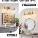 3-Light Bathroom Light Fixtures Brushed Nickel Vanity Lights