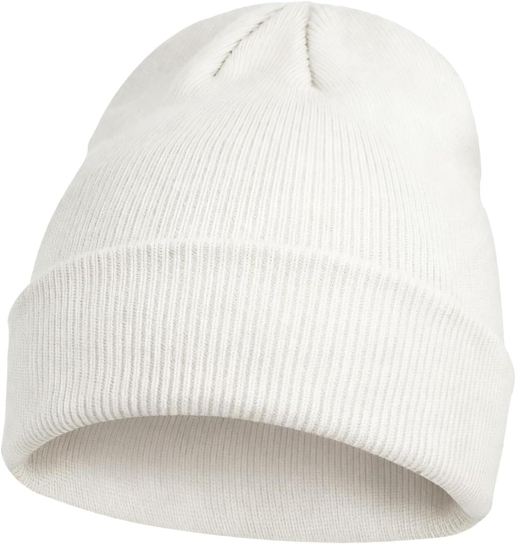 ZOORON Toddler Beanie Baby Boys Girls Beanies Kids Winter Hats Children Knit Warm Caps Soft Ski Hat (0-5T, 1-white)